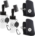 Golf Club Cleaner Brush Kit – Golf Club Cleaning Accessories Include Spray Bottles, Towels, Brush Covers & Retractable Clips – Must-Have Golf Gifts for Clean Shots (1 & 2 Pack)