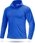 Boladeci Men's UPF 50+ Sun Shirts 1/4 Zip Long Sleeve SPF UV Protection Lightweight Quick Dry Quarter Zip Golf Shirts