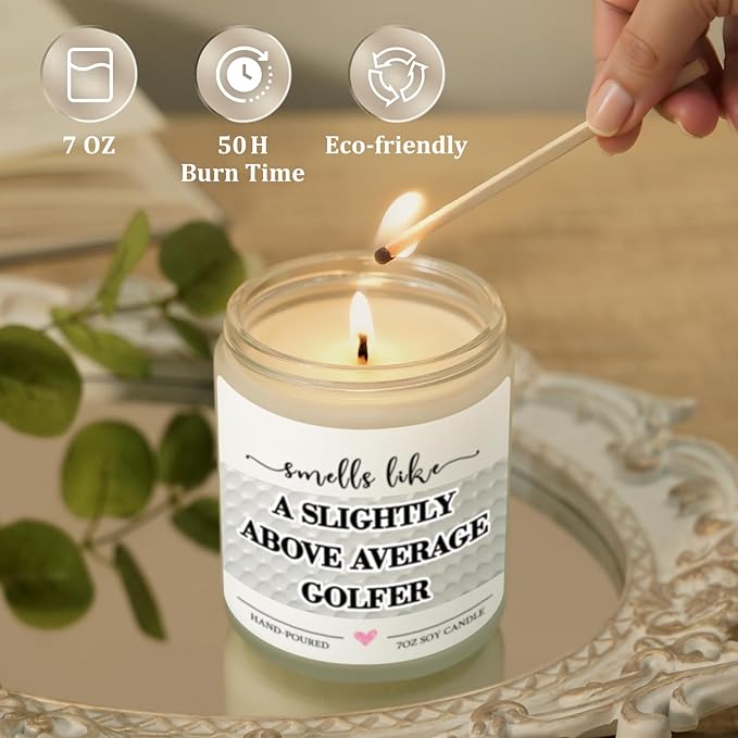 Funny Golf Gifts for Men Women Unique, Golf Birthday Gifts for Men Him Dad, Mens Golfing Gift, Golfing Accessories for Mens Golfers Stuff Christmas Fathers Day Ideas Decor, Lavender Scented Candle 7oz