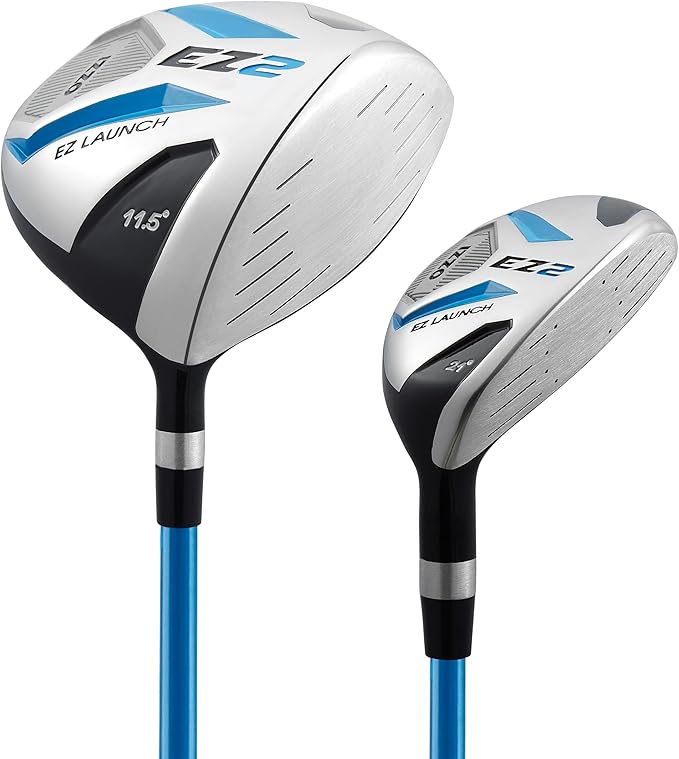 Izzo Golf EZ2 14 Piece Mens Right Hand Golf Club Set with Golf Bag - 14 Piece Complete Golf Club Set for Right Handed Golfers, Comes with Golf Bag