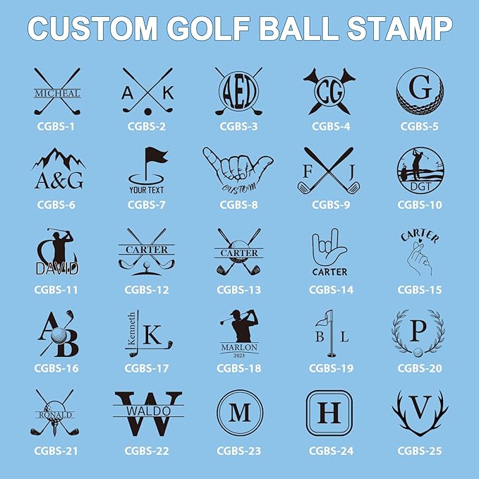 Custom Golf Ball Stamp, Personalized Golf Ball Stamp, Golf Ball Stamp Markers,Waterproof Ink Customizable Golf Ball Stamp, Gifts for Dad & Golfers