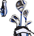 Precise X7 Kids Golf Clubs Set – Boys’ & Girls’ Junior Golf Set with Lightweight Graphite Shafts, Hybrid, Putter & Stand Bag