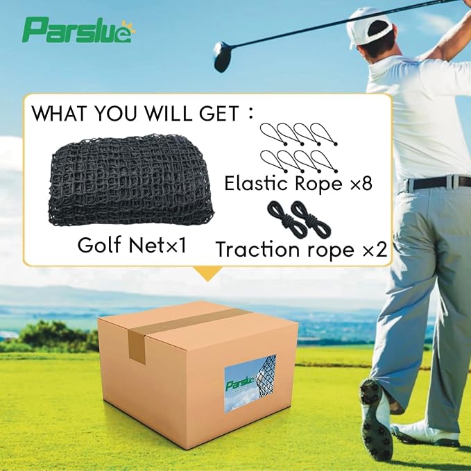 Golf Practice Net,Heavy Duty Nylon Golf Hitting Net,Golf Net Outdoor Indoor with Wire Hanging Kit,Golf Nets for Backyard Driving，Golf,Baseball, Hockey, Soccer（10/15/20/25/30ft