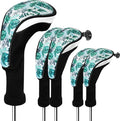 FINGER TEN Golf Club Head Covers Woods Driver Fairway Hybrid 3/4/5 Set, Headcovers Men 1 3 5 7 X Interchangeable Number Tag, Fit All Wood Clubs