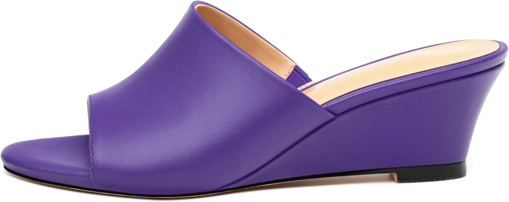 Wedge Sandals for Women Open Toe Wedge Heels Womens Matte High Heel Sandal Round Toe Heeled Wedge Sandals Slip on Casual shoes 2 inch