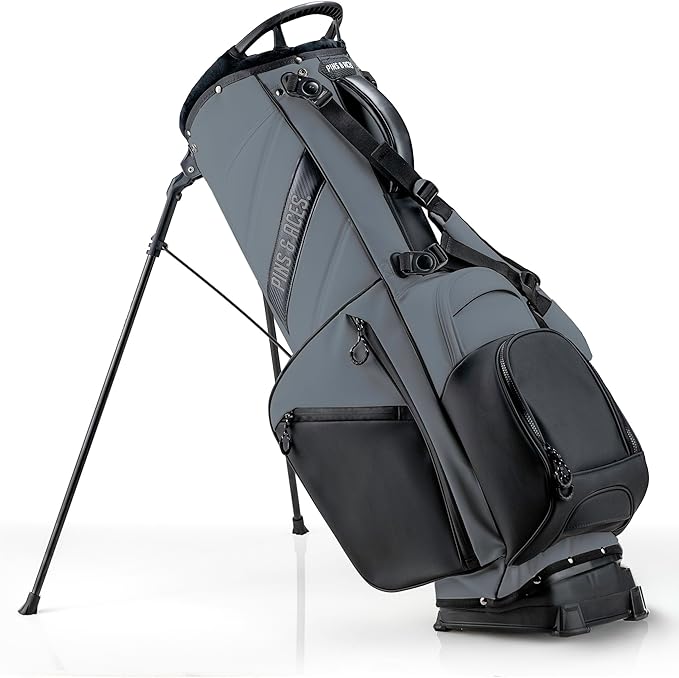 Pins & Aces Player Preferred Golf Bag - Premium Design, Lightweight Golf Bag with Stand - Velvet-Lined 5-Way Club Divider System