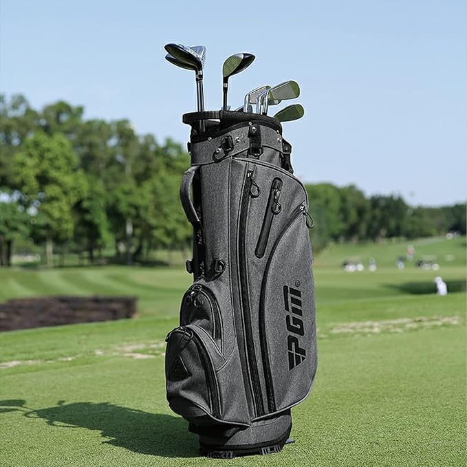 PGM Men's Complete Golf Club Sets - 12 Pieces - 3 Wood (#1,3,5), 1 Hybrid (#4H), 6 Irons(#5,6,7,8,9,PW), 1 Sand Wedge (52°), 1 Putter - Golf Stand Bag - Titanium Club Head, Graptlite Shaft