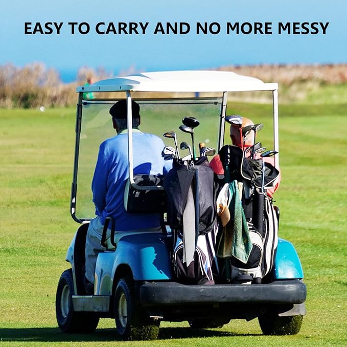 3 Pack Large Golf Towels, 16" x 24" Tri-Fold Portable Microfiber Fabric Waffle Pattern Golf Towel for Golf Bag with Carabiner Clip to Quickly Remove Sand, Mud, Dirt and Sweat