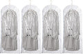 Hanging Vacuum Storage Bags, 4 Pack (53 x27.6 inch), Vacuum Seal bags for Clothing, Garment Storage for Jacket, Suits, Dresses, Closet Oragnization and Storage
