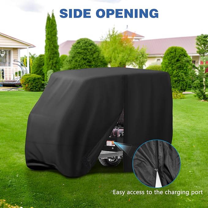 Golf Cart Cover,Waterproof Universal 2/4/6 Passenger Golf Cart Covers, Golf Cart Accessories for Outdoor Storage Protective