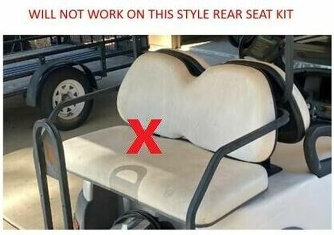 Huskey Parts Company 4PCS Charcoal Gray Golf Cart Seat Covers Diamond Stitching Compatible with Yamaha Drive G29 2007-2016, Drive 2 2017+, Marine Grade Vinyl, Custom Fit, Staple On