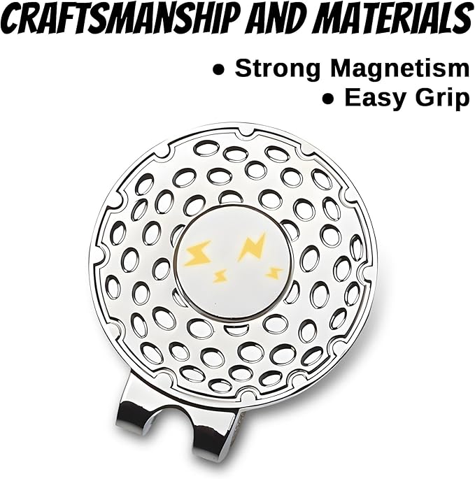 24 PCS Magnetic Golf Hat Clips Ball Marker Holder for Golf Gloves Hats Bags Caps Visor Belt
