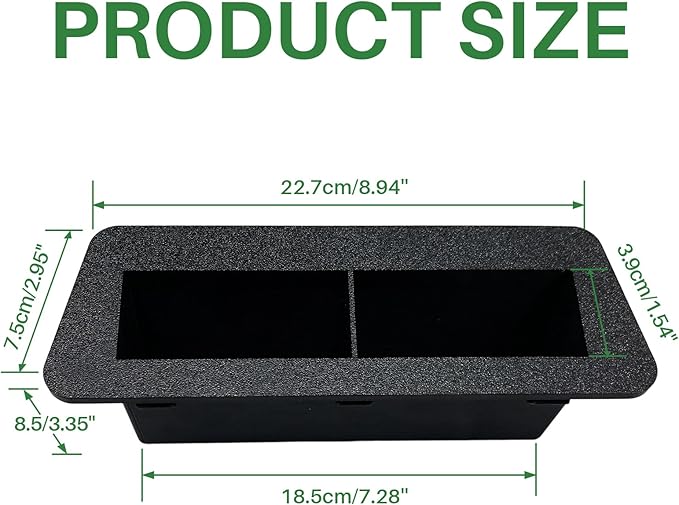 Golf Cart Phone Holder & Storage Tray for Evolution D2 Classic, Carrier & Forester, Large Capacity Storage Basket with Drain Hole, Evolution Golf Cart Accessories, Black