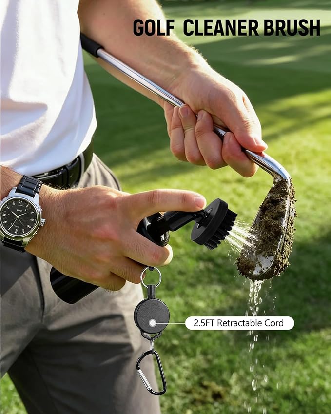 Coralogo Golf Gift for Men and Women - Golfing Accessories Kit Golf Gift Set for Birthday Valentines Day with Handy Case, Balls, Tees, Divot Tool, Score Counter, Club Cleaner, Towel, Card for Golfer