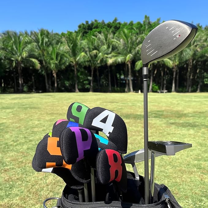 Golf Iron Covers with Colorful Number Neoprene Golf Iron Head Cover,Golf Club Head Covers for Iron Fit All Brands Golf Irons Headcovers 4/10pcs