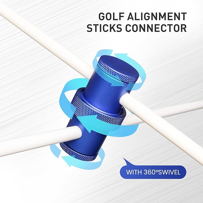 FINGER TEN Golf Alignment Sticks Rods Swing Trainer Tools 48 Inch 2 Or 3 Pack, Fits in Golf Bag Tour Stickers Practice Training Aid