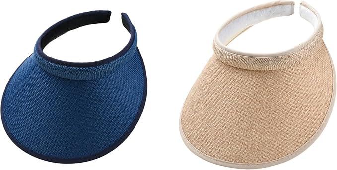 Cloth Covered Slip-On Visor for Women, Adjustable Cap Sports Sun Visors for Men