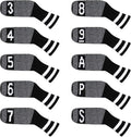 Scott Edward 10 Pcs Golf Club Head Covers for Irons Cuteness Basically Socks Shape Washable Durable Golf Club Head Protector Double Sided Knit Suitable for Most Brands