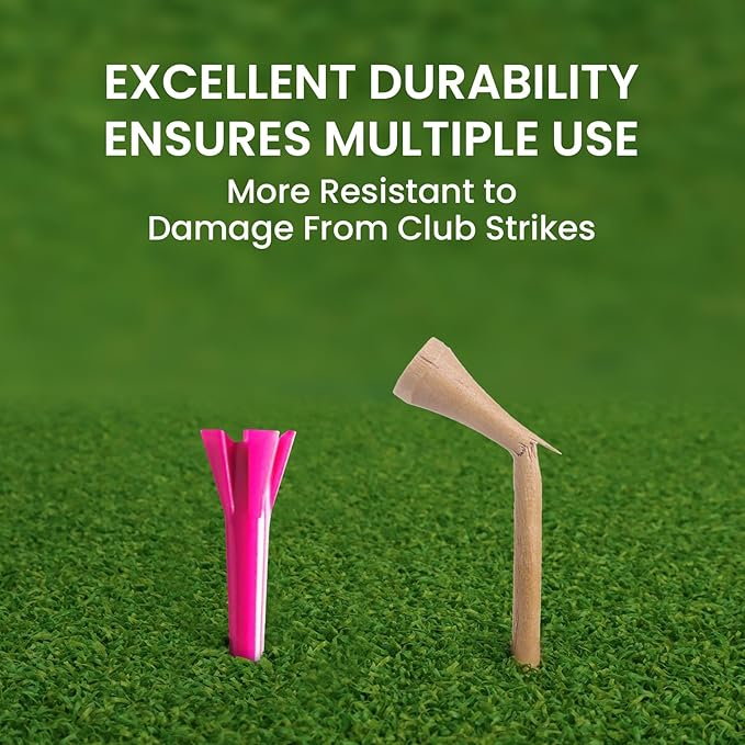 Golf Tees Plastic 1 1/2 inch Value 300 600 Pack, Upgrade More Unbreakable Bulk Stable Reduce Friction Side Spin Tee for Men Women Ladies