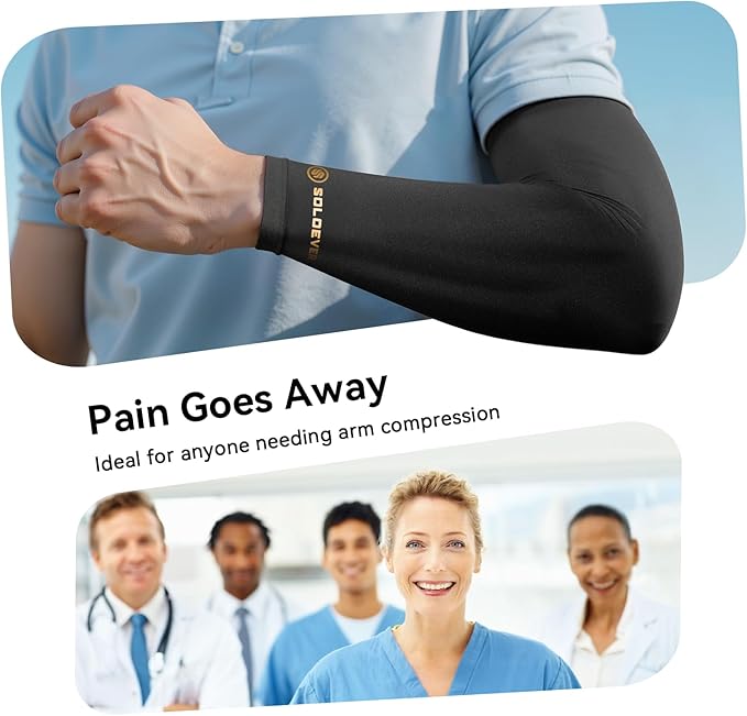 [360° Full Compression] Copper Arm Sleeves for Men & Women, [Ultra Breathable] Arm Brace for Forearm, Bicep, Triceps, Tennis Elbow, Basketball, Golf, Arthritis, Tendonitis, Bursitis