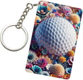 Golf Keychains Rectangular Acrylic Keychain Daily Key Ring Car Key Fob Holder 2X3 Inch