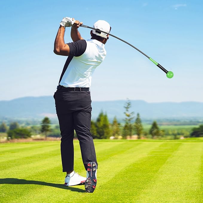 Tangkula Golf Swing Trainer, 47"/40"/31.5" Warm-Up Golf Practice Training Aid with Weighted Head for Grip, Rhythm, Flexibility, Balance, Tempo & Strength, Indoor Outdoor Golf Swing Corrector