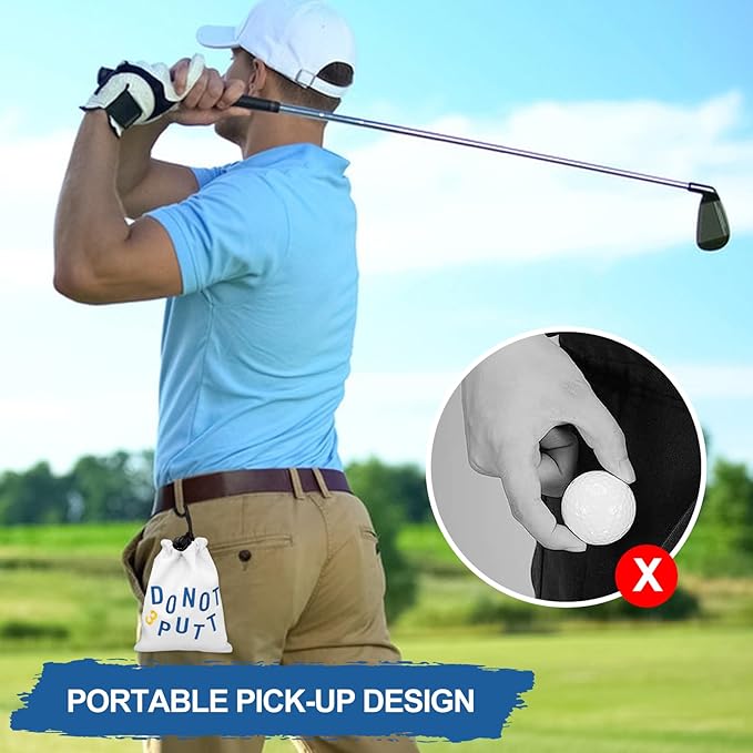 Golf Valuables Pouch, Leather Golf Tee Pouch with Drawstring Closure Golf Ball Handbag Portable Ball Pouch Golf Accessories for Men Women