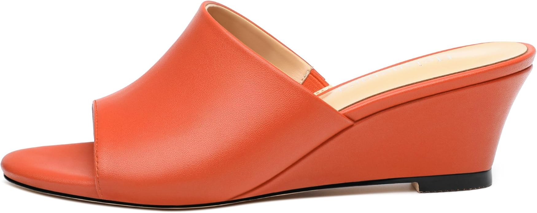 Wedge Sandals for Women Open Toe Wedge Heels Womens Matte High Heel Sandal Round Toe Heeled Wedge Sandals Slip on Casual shoes 2 inch