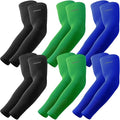 YQXCC 4 Pairs Arm Sleeves, Cooling UV Sun Protection Sports Compression Sleeves for Men Women, Golf Basketball Arm Sleeves