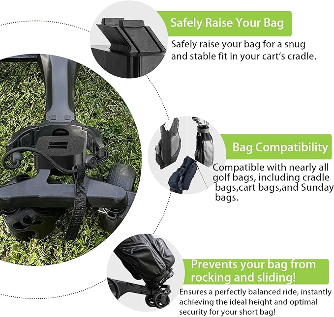 Golf Bag Accessories for MGI Ai Navigator GPS+,Riser Block for MGI Ai Navigator GPS+,Golf Bag Elevator for Stable Ride