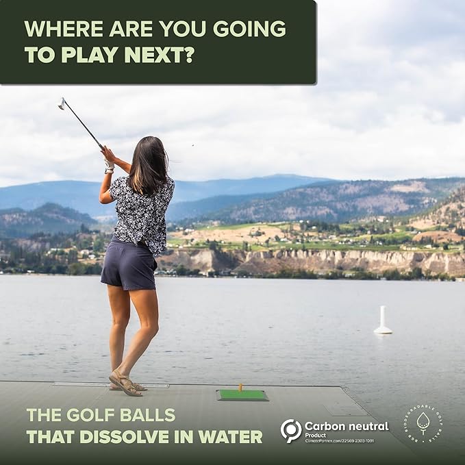 Biodegradable Golf Balls BGB Water Dissolvable | Eco Friendly Golf Gift | Water Soluble | Perfect for Outdoor Practice | Dissolves in 2-4 Weeks