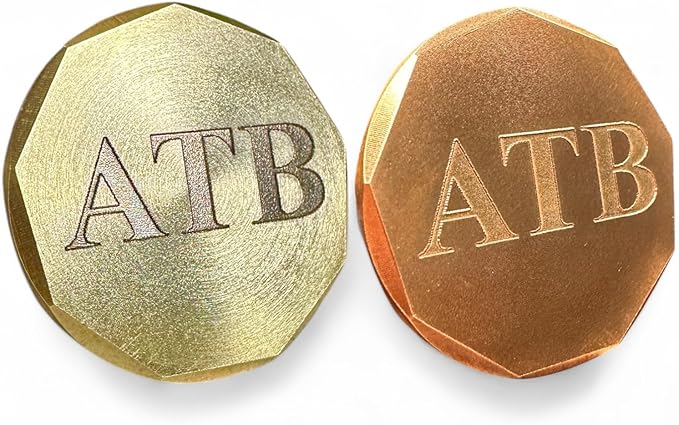 Personalized Golf Ball Marker Set of 2 - Solid Brass & Copper Golf Accessories for Men - Golf Gifts for Men & Golf Ball Marker - Unique Golf Gifts