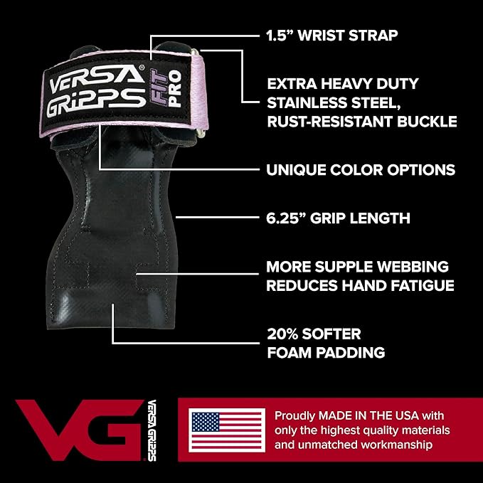 Versa Gripps® Fit Pro, Made in the USA, Wrist Straps for Female Athlete, the Best Training Accessory