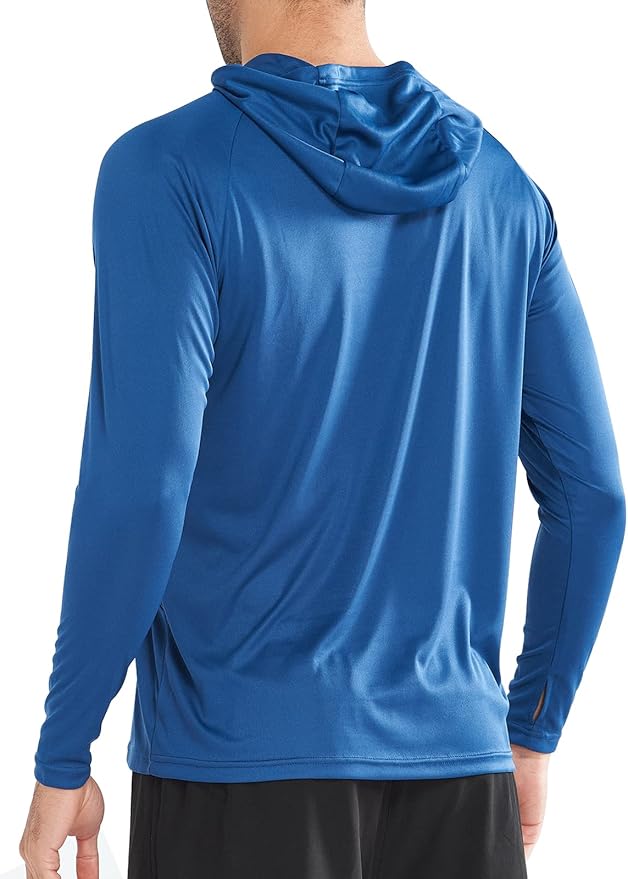 NORTHYARD Men's UPF 50+ Hoodie Shirts Long Sleeve Sun Protection Fishing Swim Beach UV SPF Rash Guard Quick Dry Lightweight