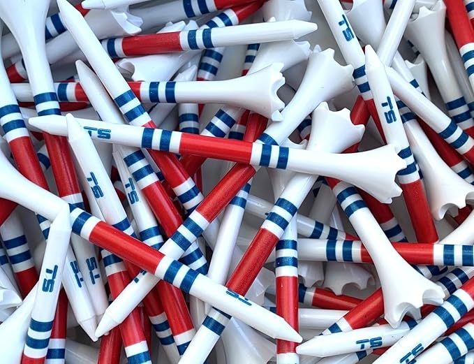 TRUESTRIKE Premium USA Golf Tees – 100-Pack Durable 3¼" / 2¾" Plastic Tees – Made in USA – Perfect Holiday Golf Gift