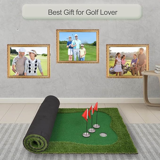 Golf Putting Green, Practice Putting Green Mat, Large Professional Golfing Training Mat for Indoor Outdoor…