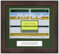 11x10 Brown Golf Scorecard Frame, Mouldling brn-001, Green Mat (holds approx. 6"x8" card; card not included)