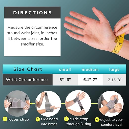 BraceAbility Wrist Support for Men and Women - Tennis and Pickleball Wrist Brace, Sports Injury Relief, Sprained Wrist Recovery, Tendonitis Support, Cycling, Volleyball, Golf - Left Hand (Medium)
