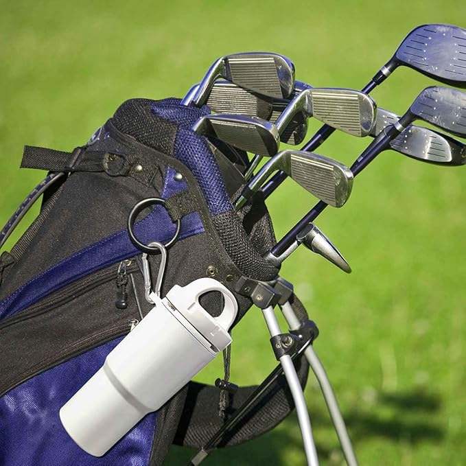 Golf Ball Cleaner Washer, Portable Cleaning Cup for Golf Ball with Towel - That can Quickly Clean Golf Balls During The Competition, Easy Attachment to Bag or Cart