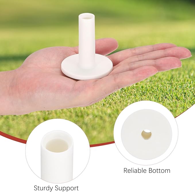 Rubber Golf Tees - Flexible Stable Ball Holder Use for Home & Outdoor & Indoor Tall Training Driving Range - [] Hitting Mats