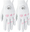 FINGER TEN Golf Gloves Women Leather Glove with Ball Marker for Ladies - Enhanced Grip, Comfort & Durability for Female Golfers