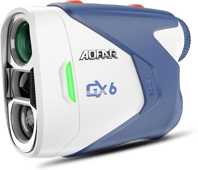 AOFAR GX6 Golf Rangefinder with Replaceable Charging Function, 1000 Yards Laser Range Finder, Flag Pole Locking Vibration, Slope Compensation,7X Magnification Rangefinder with Magnet