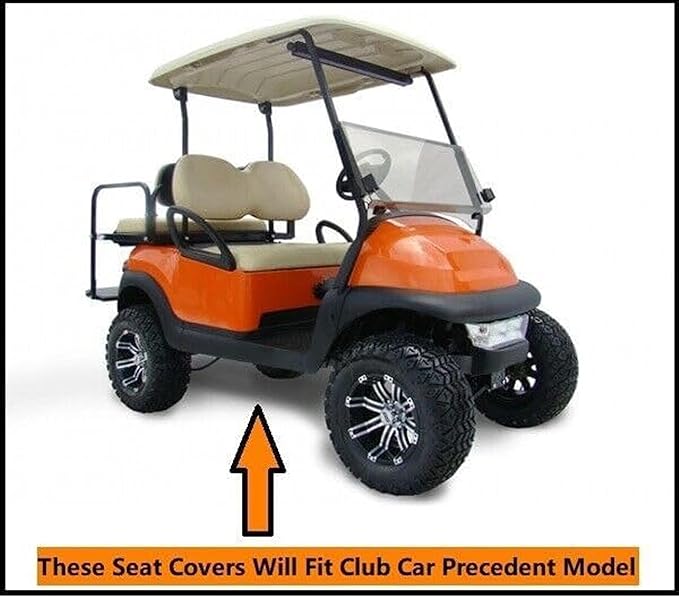 Huskey Parts Company Luxury Golf Cart Seat Cover Charcoal Gray for Club Car Precedent 04+, Tempo 17+