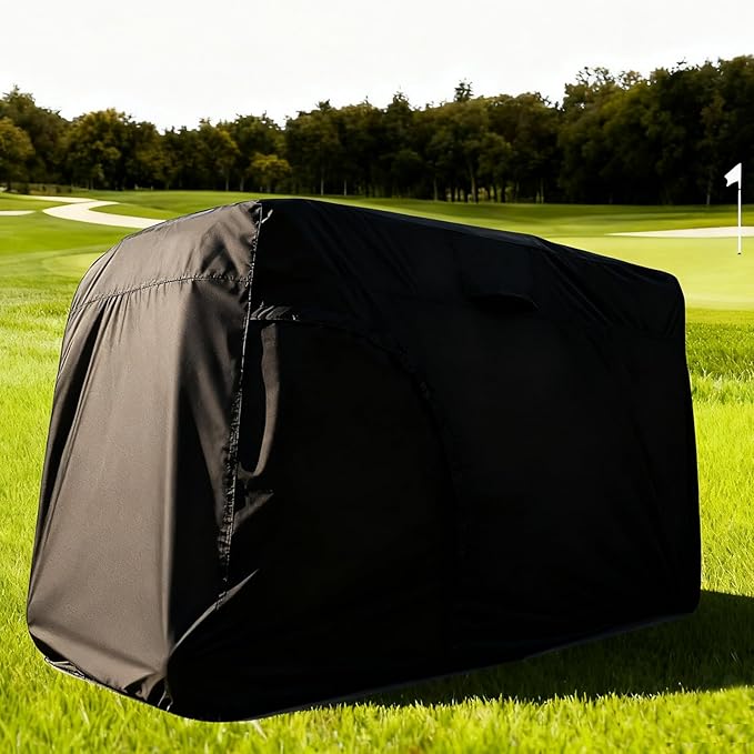 Golf Cart Cover 2/4/6 Passenger, Waterproof Golf Cart Rain Covers, Heavy-Duty All Weather Protection Cover for EZ GO Yamaha Club Car Enclosure Accessories