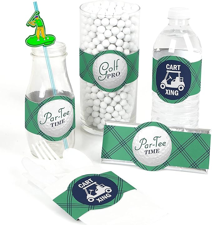 24pcs Golf Themed Straight Reusable Straws for Golf Party Favor Gift Bags,Daily Drinking Straws,Birthday Party,Class Reunions,Sports Golf Party Supplies,With 2 Cleaning Brushes.(6color)