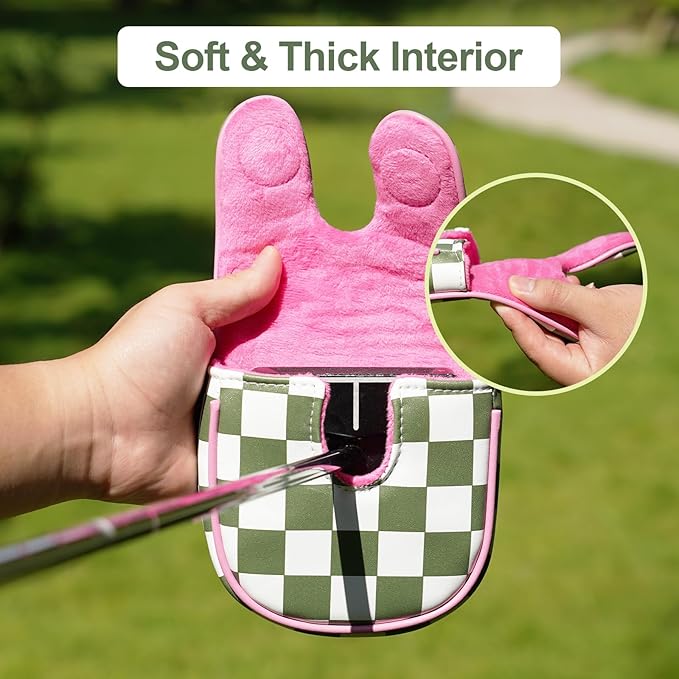 Craftsman Golf Club Cover Golf Head Cover for Driver Fairway Hybrid/Utility Woods Headcover Set Putter Head Cover for Mallet Blade DF3