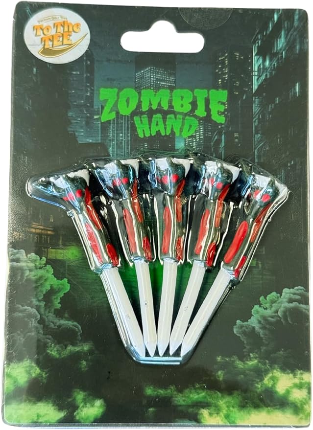 Plastic Golf Tees,Zombie Hand 5 Pieces Tees, novalty Golf tees, 2 3/4 Fun tees.