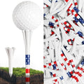 FINGER TEN Unbreakable Golf Tees Plastic 80 3 1/4" or 2 3/4" Driver Tees with 20 1 1/2" Iron Tees Assorted Pack, Low Resistance & Consistent Height Long Short Tees with Bright Colors