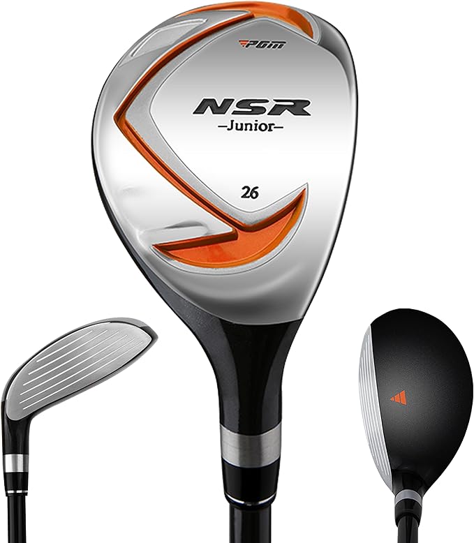 PGM Golf Club Set - 9 Pieces Junior Complete Golf Club Set for Kids Children - Right Handed - Driver(#1), Hybrid, Iron(#7,#9,#S), Putter, Golf Stand Bag