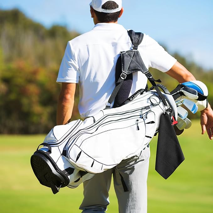 Golf Club Cleaning Kit Durable Mini Size Golf Club Brush and Towel Clean Leaving No Marks Fit for Multiple Situations Golf Club Bag Accessories Golf Gift